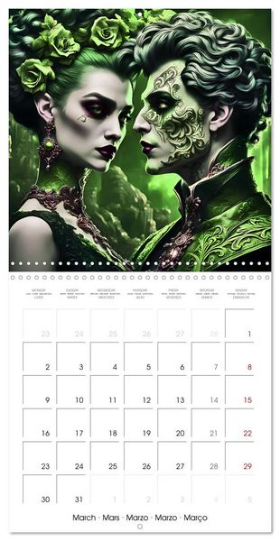 Produktbild: Vampire Pairs of Darkness (Wall Calendar 2026 12 &times; 12 Inch) CALVENDO 12 Month Wall Calendar