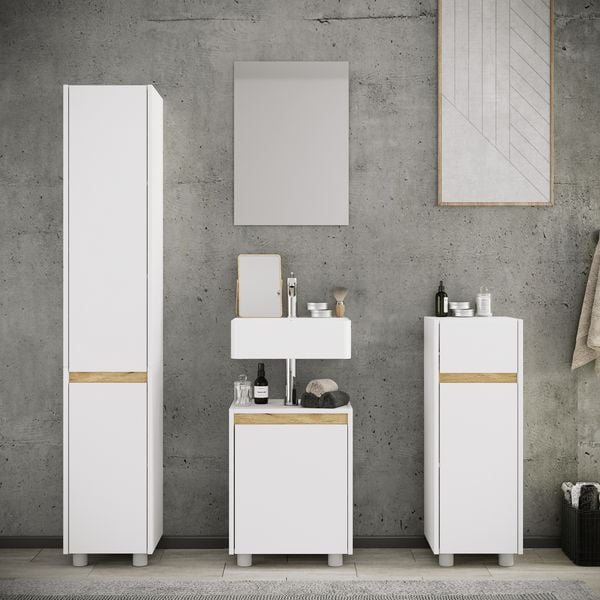 Produktbild: 4-tlg. Badm&ouml;bel Set Komplett Badschrank Cosila M