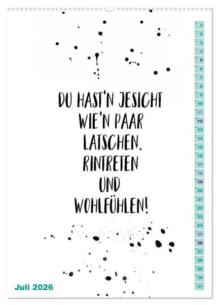 Produktbild: BERLINERISCH Lustige Spr&uuml;che (hochwertiger Premium Wandkalender 2026 DIN A2 hoch), Kunstdruck in Hochglanz