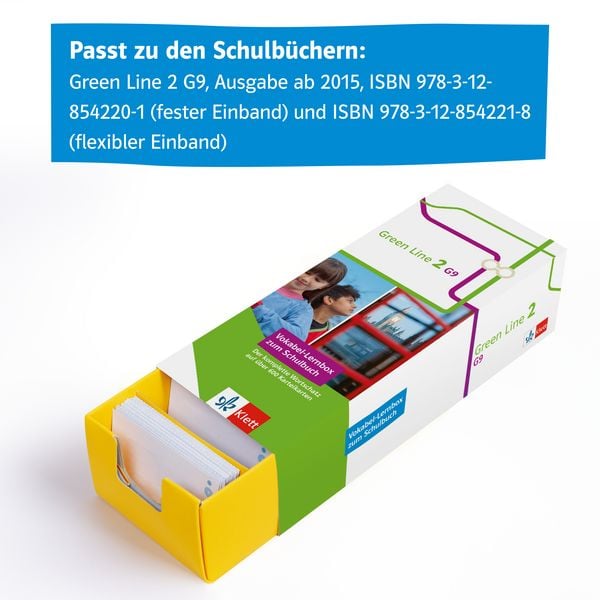 Produktbild: Klett Green Line 2 G9 Klasse 6 - Vokabel-Lernbox zum Schulbuch