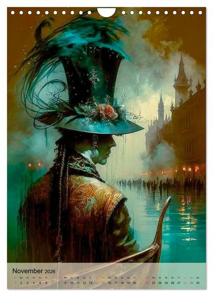 Produktbild: Venedig Karneval (Wandkalender 2026 DIN A4 hoch), CALVENDO Monatskalender