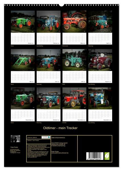 Produktbild: Oldtimer - mein Trecker (hochwertiger Premium Wandkalender 2026 DIN A2 hoch), Kunstdruck in Hochglanz