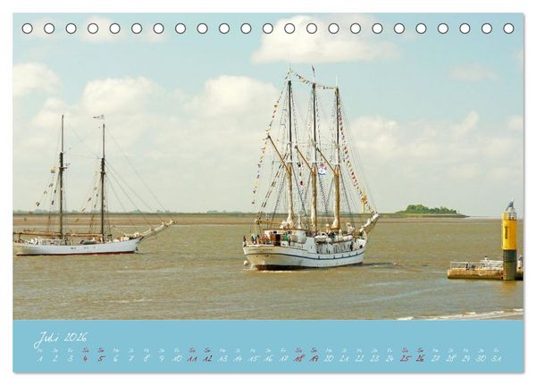 Produktbild: SAIL Bremerhaven. Segelspektakel zum Wegtr&auml;umen (Tischkalender 2026 DIN A5 quer), CALVENDO Monatskalender
