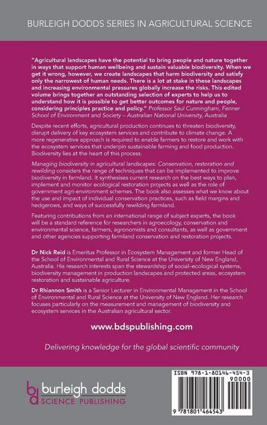 Produktbild: Managing biodiversity in agricultural landscapes