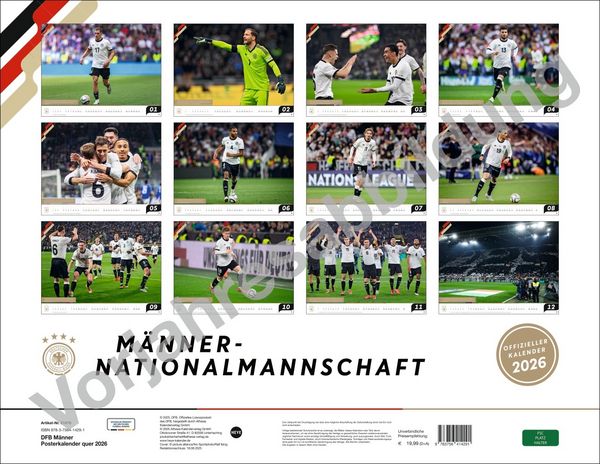 Produktbild: DFB M&auml;nner Posterkalender 2027