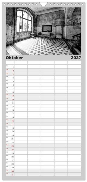 Produktbild: Familienplaner 2027 - Lost Beauty mit 5 Spalten (Wandkalender, 21 x 45 cm) CALVENDO