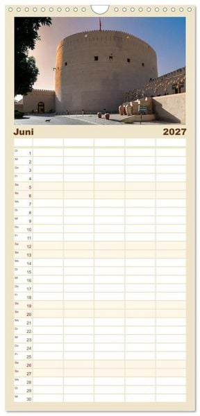 Produktbild: Familienplaner 2027 - Faszinierender Oman mit 5 Spalten (Wandkalender, 21 x 45 cm) CALVENDO