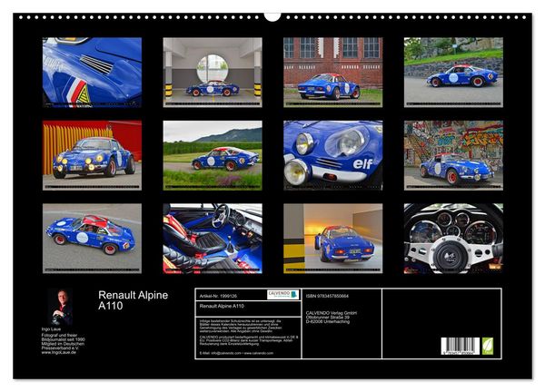 Produktbild: Renault Alpine A110 (Wandkalender 2026 DIN A2 quer), CALVENDO Monatskalender