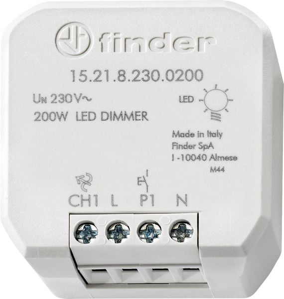 Finder 15.21.8.230.0200 Unterputz Dimmer Geeignet für Leuchtmittel: LED-Lampe Hellgrau