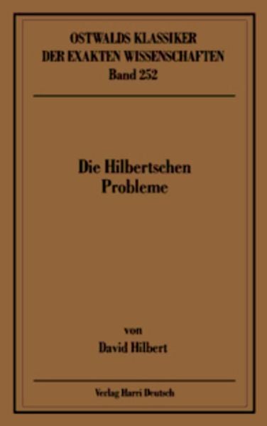 Produktbild: Die Hilbertschen Probleme (Hilbert)