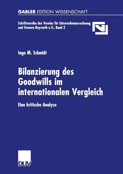 Produktbild: Bilanzierung des Goodwills im internationalen Vergleich
