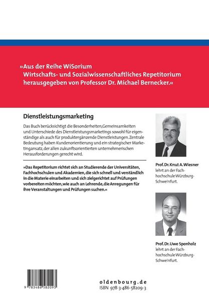Produktbild: Dienstleistungsmarketing