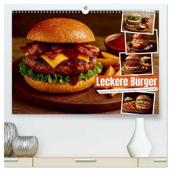 Produktbild: Leckere Burger (hochwertiger Premium Wandkalender 2026 DIN A2 quer), Kunstdruck in Hochglanz
