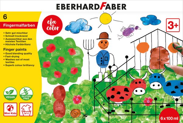 Produktbild: Fingerfarben EFA Color 100ml 6er Etui