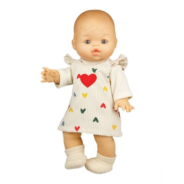 Produktbild: Set Kleid ''Herz-Konfetti'' Gr. 28-35 cm
