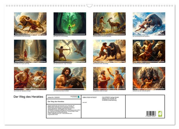 Produktbild: Der Weg des Herakles (Wandkalender 2027 DIN A2 quer), CALVENDO Monatskalender
