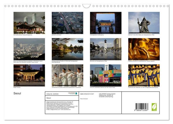 Produktbild: Seoul (Wandkalender 2026 DIN A3 quer), CALVENDO Monatskalender