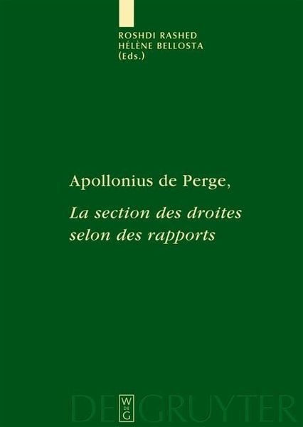 Produktbild: Apollonius de Perge, La section des droites selon des rapports