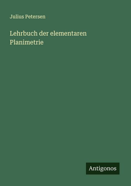 Produktbild: Lehrbuch der elementaren Planimetrie