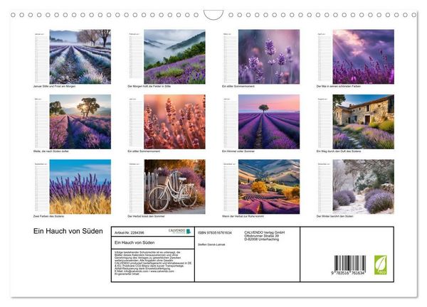 Produktbild: Ein Hauch von S&uuml;den (Wandkalender 2027 DIN A3 quer), CALVENDO Monatskalender