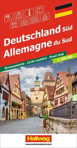 Produktbild: Hallwag Strassenkarte Deutschland S&uuml;d 1:500.000
