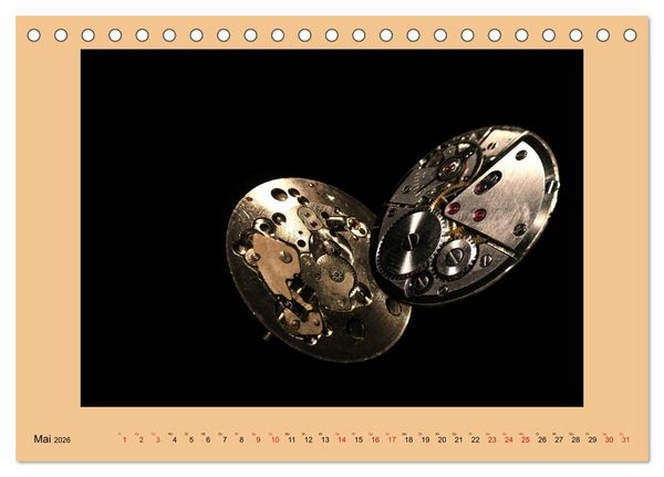 Produktbild: Uhr-Werk-Kunst (Tischkalender 2026 DIN A5 quer), CALVENDO Monatskalender