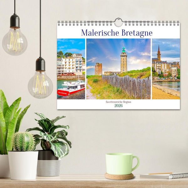 Produktbild: Malerische Bretagne - facettenreiche Region (Wandkalender 2026 DIN A4 quer), CALVENDO Monatskalender