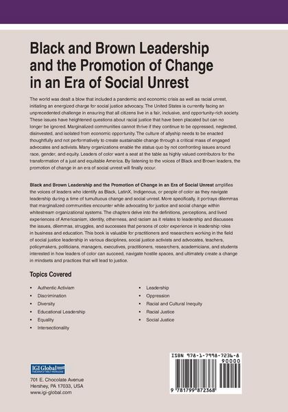 Produktbild: Black and Brown Leadership and the Promotion of Change in an Era of Social Unrest