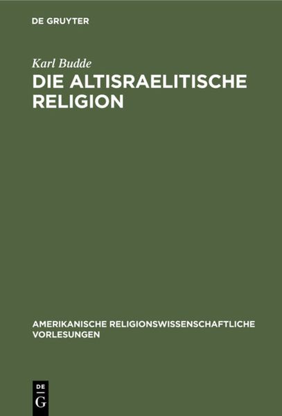 Produktbild: Die altisraelitische Religion