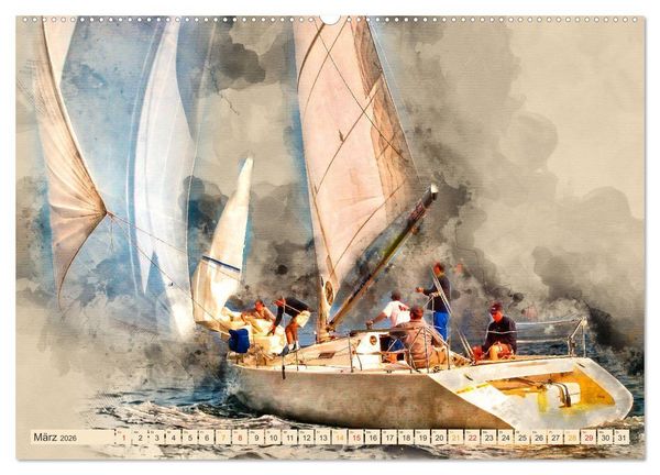 Produktbild: Ich liebe Segeln (hochwertiger Premium Wandkalender 2026 DIN A2 quer), Kunstdruck in Hochglanz
