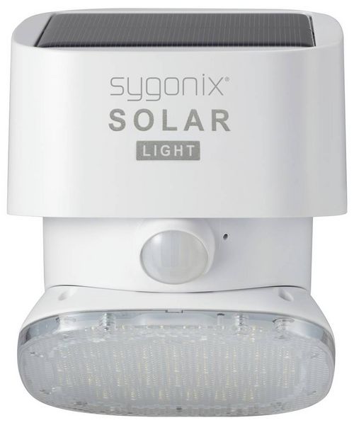 Produktbild: Sygonix SY-4673534 Solar-Au&szlig;enwandleuchte mit Bewegungsmelder LED LED fest eingebaut 20 W Wei&szlig;