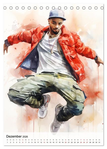 Produktbild: Hip Hop Boys. Dynamik und Energie (Tischkalender 2026 DIN A5 hoch), CALVENDO Monatskalender