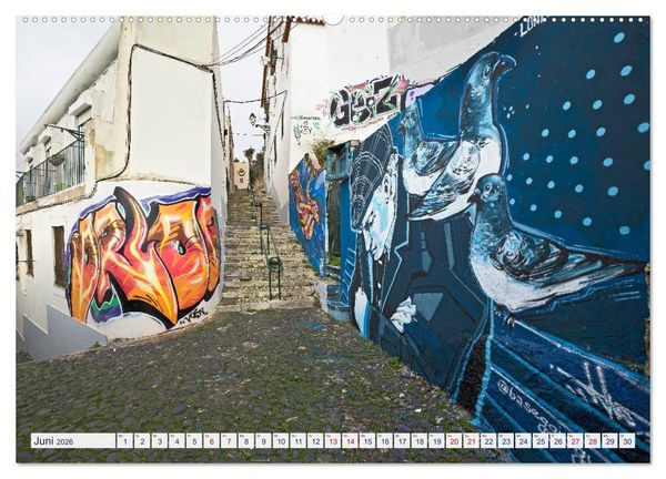 Produktbild: LISSABON GRAFFITI (Wandkalender 2026 DIN A2 quer), CALVENDO Monatskalender