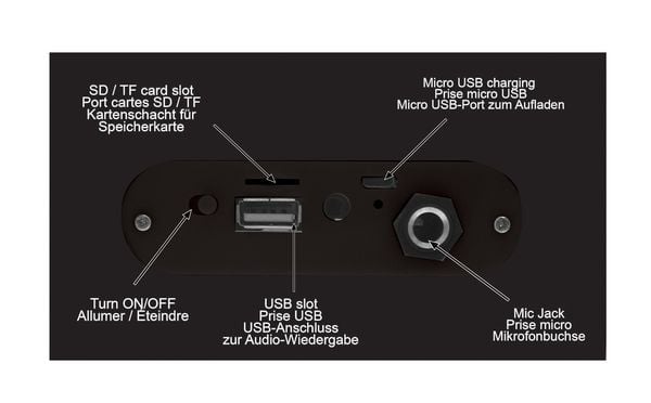 Produktbild: Tragbarer Bluetooth&reg;-Lautsprecher Mikrofon