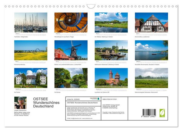 Produktbild: OSTSEE Wundersch&ouml;nes Deutschland (Wandkalender 2026 DIN A3 quer), CALVENDO Monatskalender
