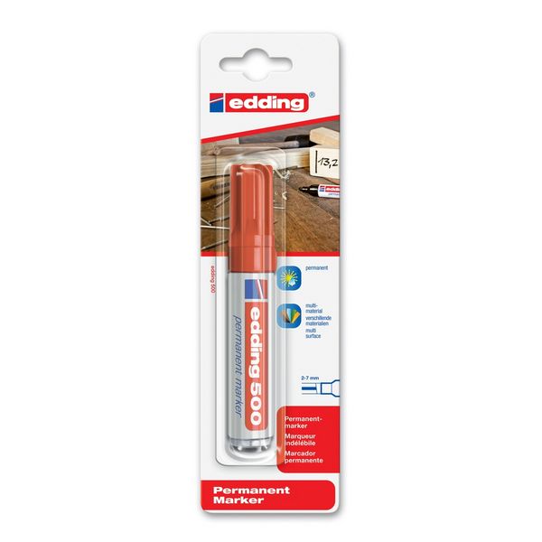 Produktbild: edding Permanentmarker 500 rot 2-7mm Blister