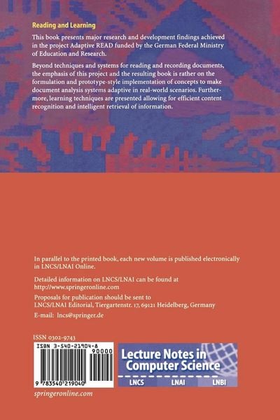Produktbild: Reading and Learning