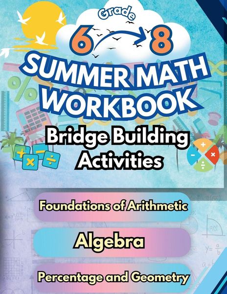 Produktbild: Summer Math Workbook |Middle School Bridge Building Activities