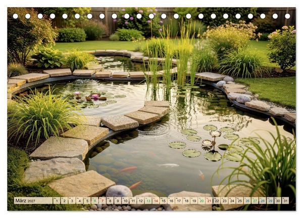 Produktbild: Oase im Garten (Tischkalender 2027 DIN A5 quer), CALVENDO Monatskalender