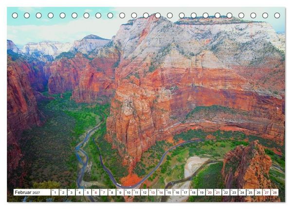 Produktbild: Naturwunder und Nationalparks der amerikanischen Westk&uuml;ste (Tischkalender 2027 DIN A5 quer), CALVENDO Monatskalender