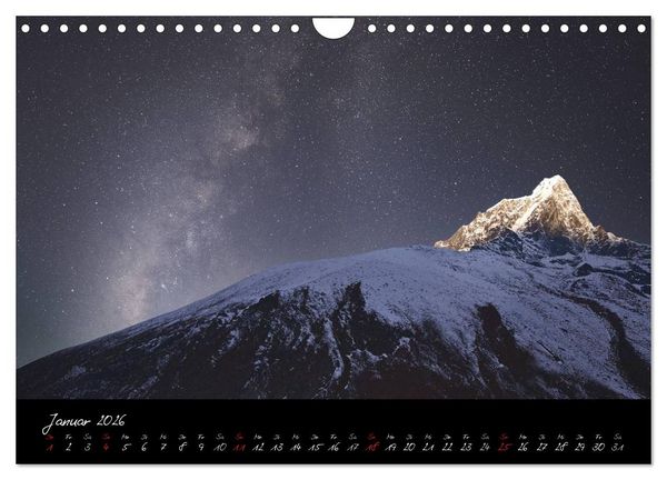 Produktbild: Faszination Milchstra&szlig;e - eine Reise zu den Nachtlandschaften unserer Erde (Wandkalender 2026 DIN A4 quer), CALVENDO Monatskalender
