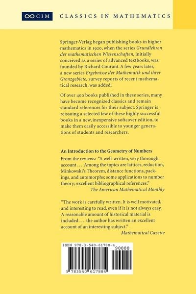 Produktbild: An Introduction to the Geometry of Numbers