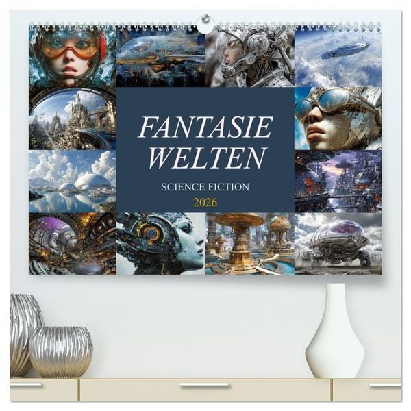Produktbild: Fantasie Welten - Science Fiction (hochwertiger Premium Wandkalender 2026 DIN A2 quer), Kunstdruck in Hochglanz