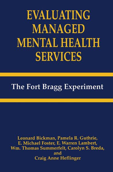 Produktbild: Evaluating Managed Mental Health Services