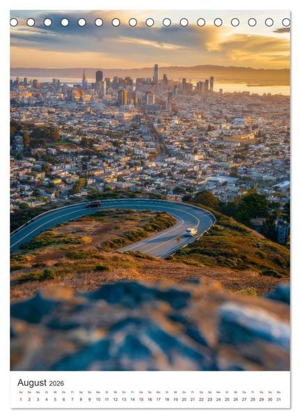 Produktbild: San Francisco - Eine Reise nach Kalifornien. (Tischkalender 2026 DIN A5 hoch), CALVENDO Monatskalender
