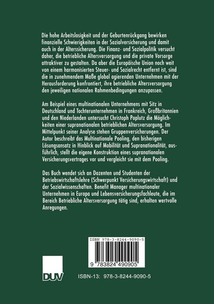 Produktbild: Nationale und internationale Gruppenversicherung in Europa