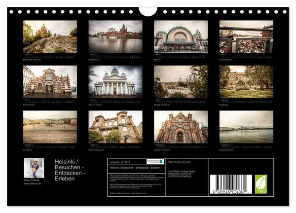 Produktbild: Helsinki / Besuchen - Entdecken - Erleben (Wandkalender 2026 DIN A4 quer), CALVENDO Monatskalender