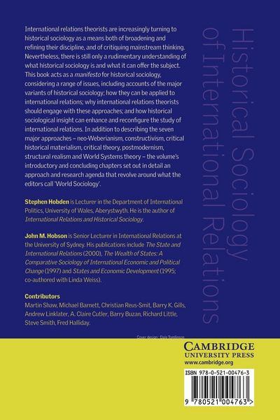Produktbild: Historical Sociology of International Relations