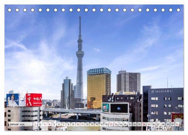Produktbild: Tokio - Das Herz Japans (Tischkalender 2026 DIN A5 quer), CALVENDO Monatskalender