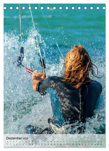 Produktbild: Kitesurfen - Fun pur (Tischkalender 2026 DIN A5 hoch), CALVENDO Monatskalender